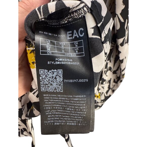 Guess Womens Floral Long Sleeve Button-Down Blouse Size M Polyester - Picture 5 of 8